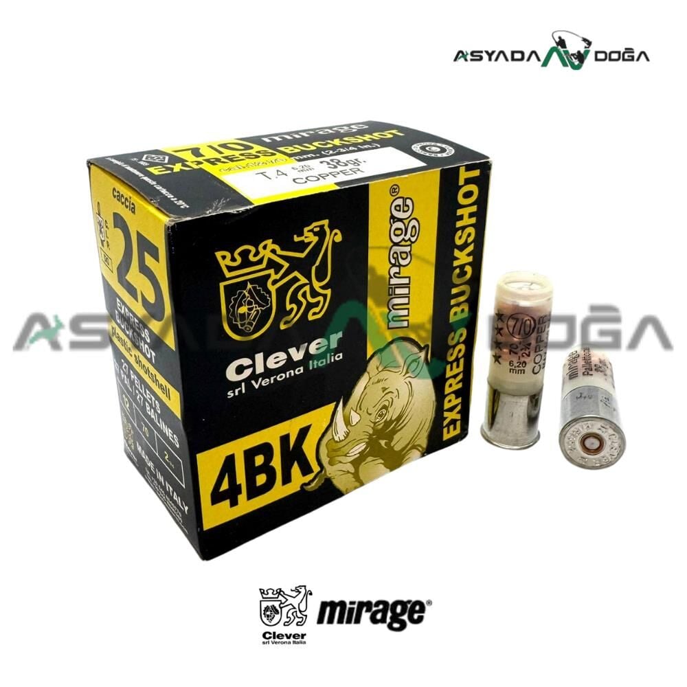 MIRAGE 12 CAL 38 GR 0/7 EXPRESS BUCKSHOT 27 PELLETS  BAKIR ŞEVROTİN AV FİŞEĞİ