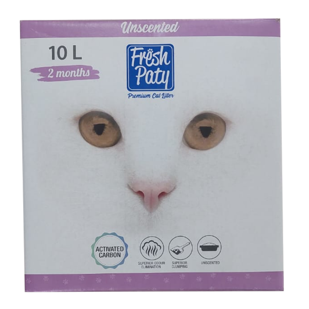 FRESH PATY Unscented Aktif Karbonlu Kokusuz Kedi Kumu 10 L