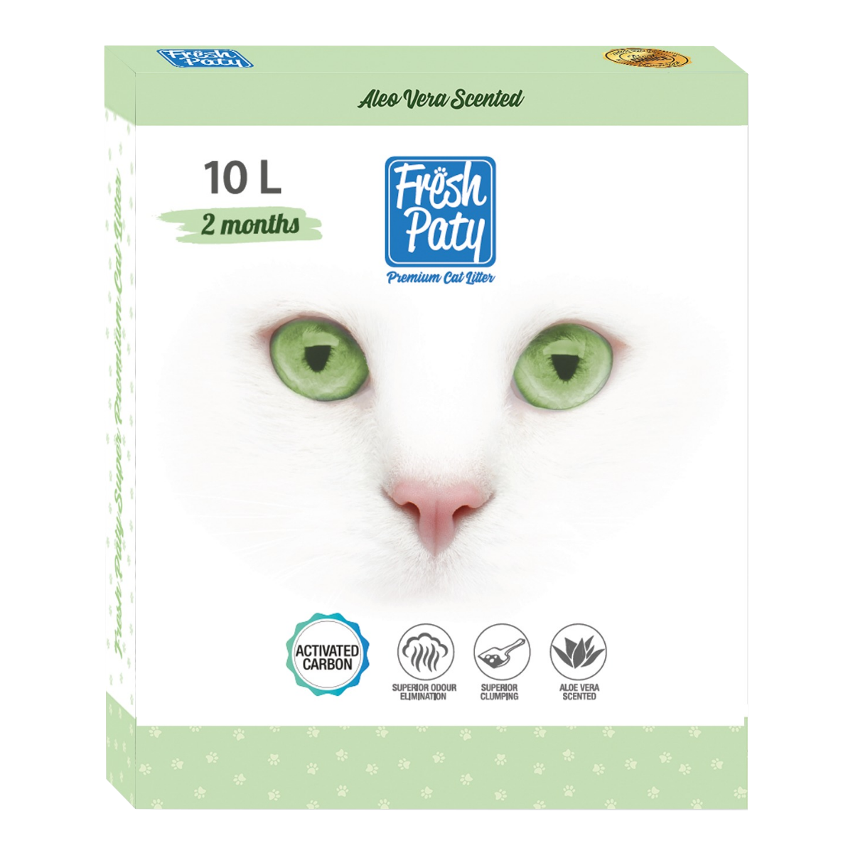 FRESH PATY Aloe Vera Scented Aktif Karbonlu Kokulu Kedi Kumu 10 L