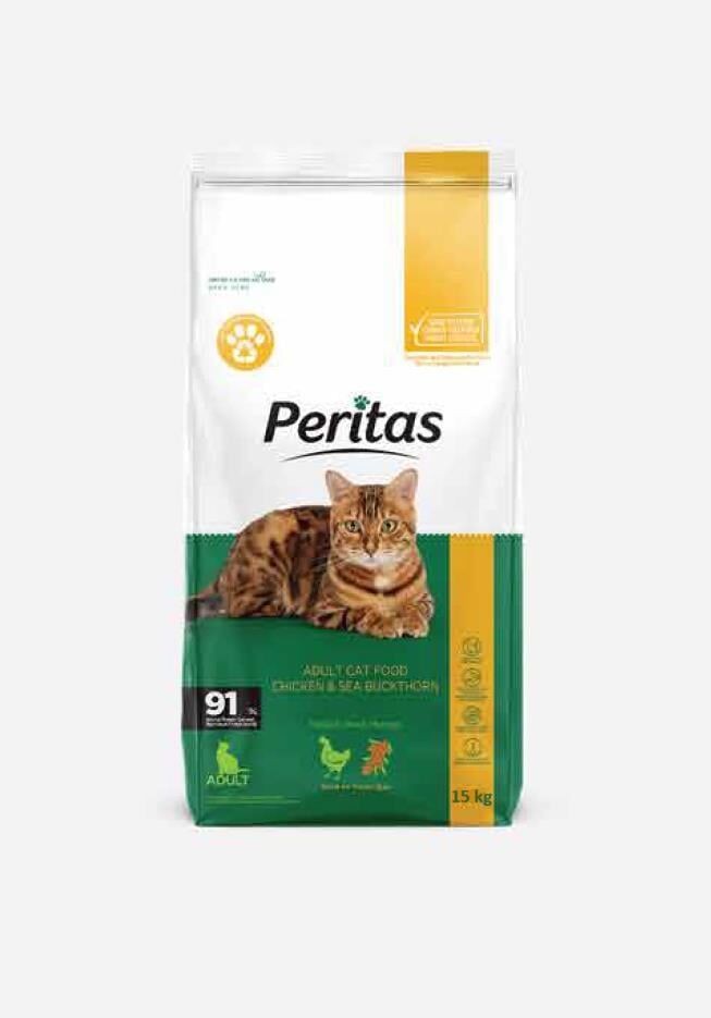 PERITAS Tavuklu & Yabani İğdeli Yetişkin Kedi Maması 15 KG