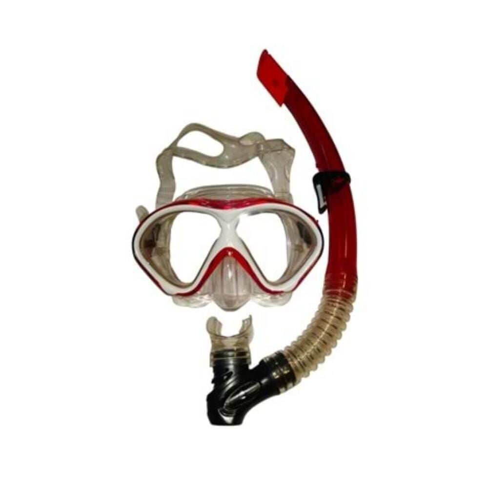 Apnea Waikiki Kırmızı Şnorkel Maske Set