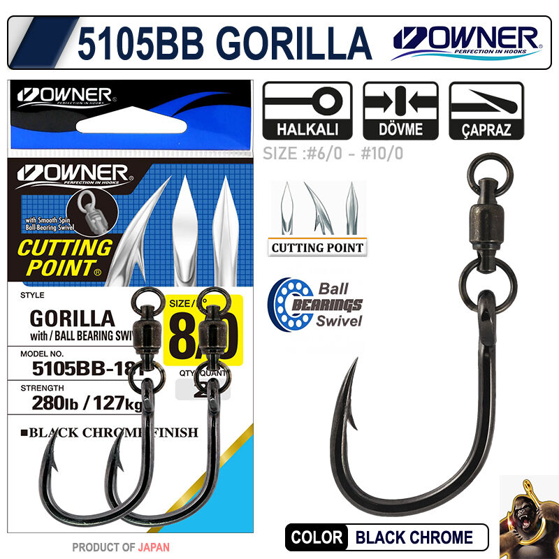 Owner Gorilla Fırdöndülü Olta İğnesi