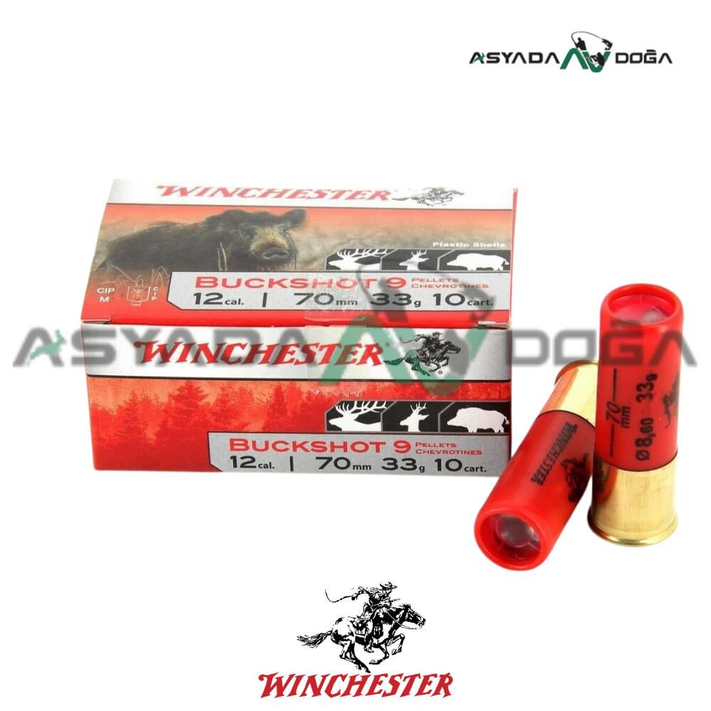 WINCHESTER 12 CAL 33 GR BUCKSHOT 9 PELLETS ŞEVROTİN AV FİŞEĞİ