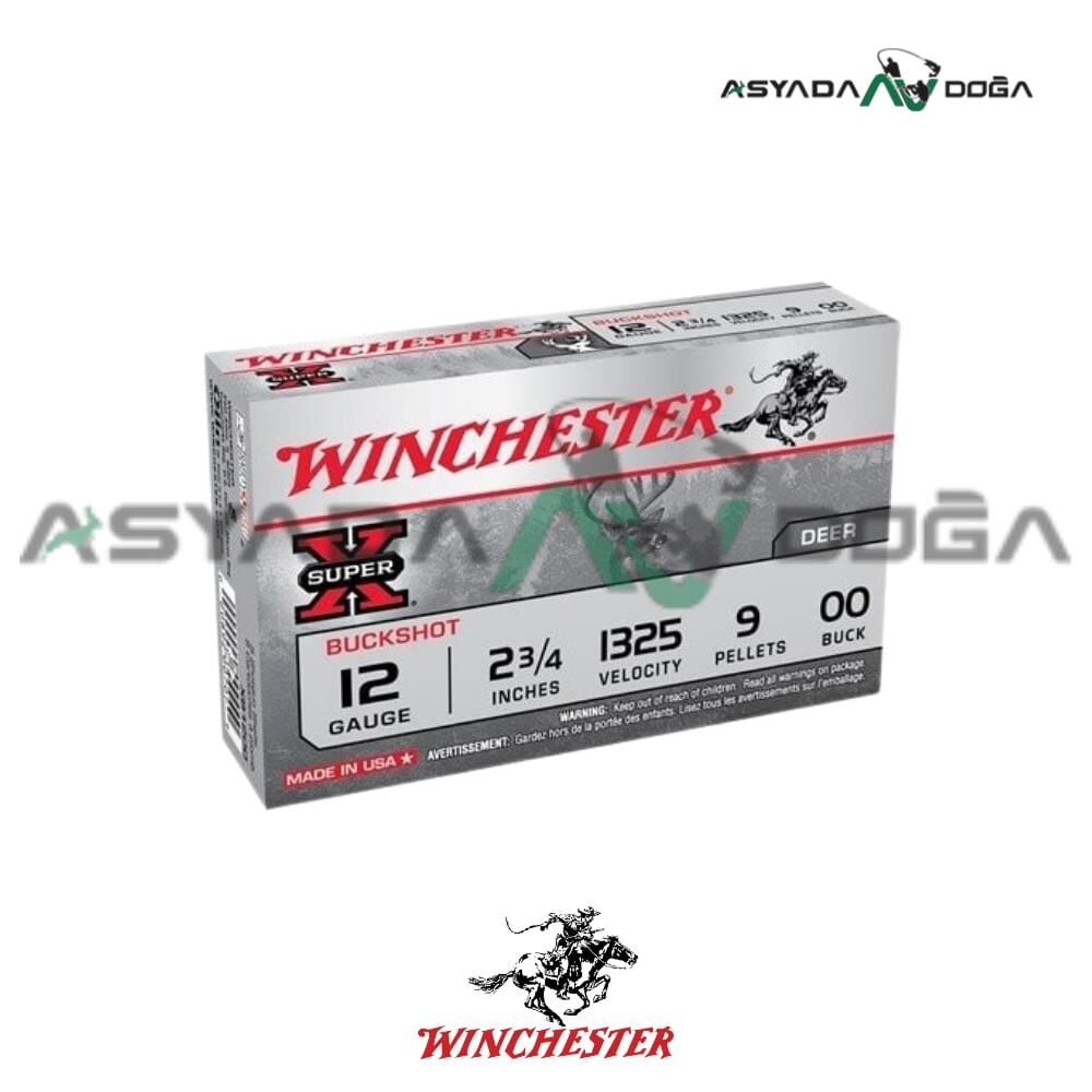 WINCHESTER USA 12 CAL XB1200 SUPER X BUCKSHOT 00 9 PELLETS ŞEVROTİN AV FİŞEĞİ