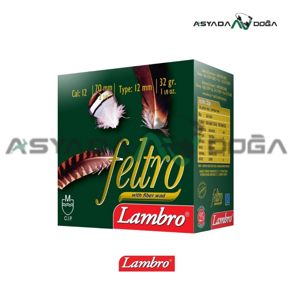 LAMBRO 12 CAL 32 GR FELTRO KEÇE TAPA AV FİŞEĞİ