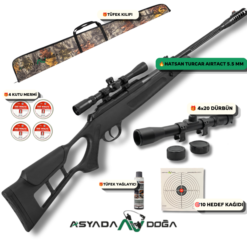 Hatsan Turcar Airtact PD Havalı Tüfek 5.5mm Full Set