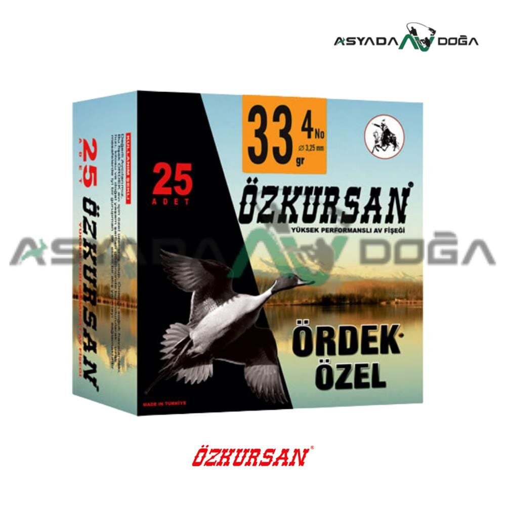 ÖZKURSAN 12 CAL 33 GR ÖRDEK ÖZEL AV FİŞEĞİ 4 NO