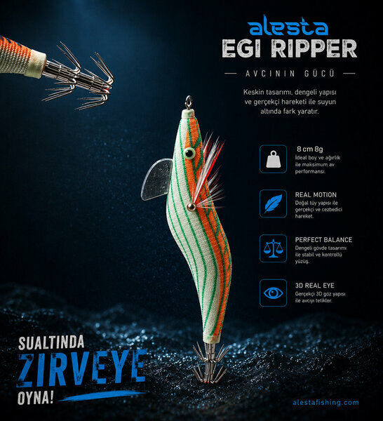 Alesta Egi Ripper 8 Cm 8 Gr Kalamar Zokası