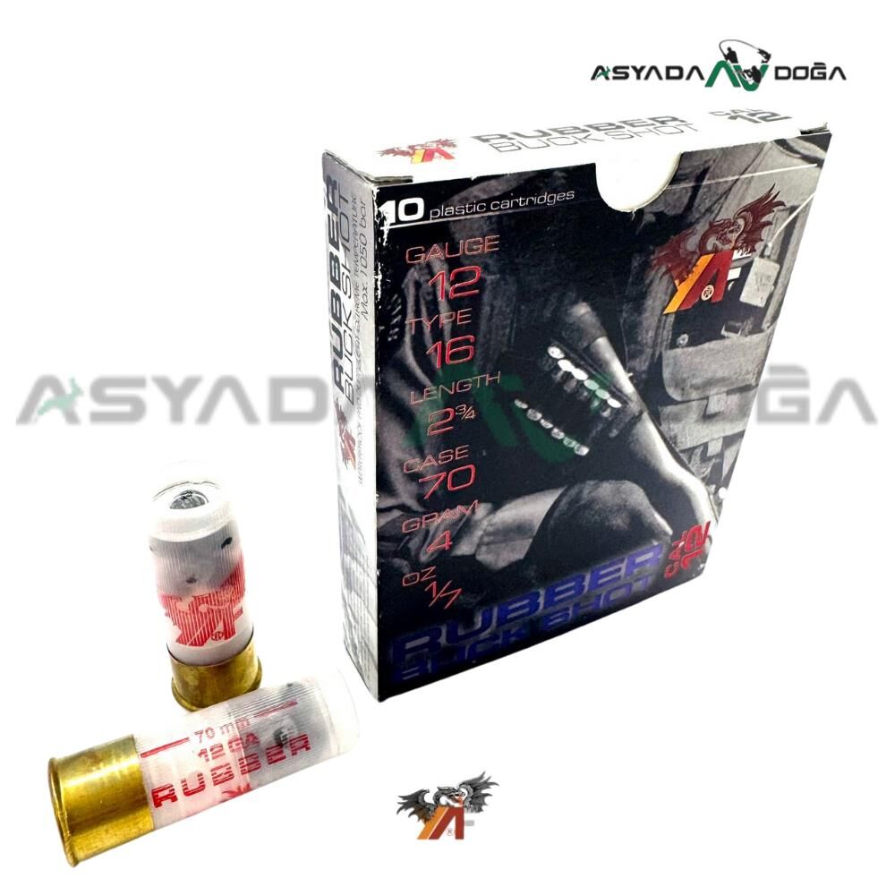 YAF 12 CAL RUBBER 9 PELLETS KAUÇUK ŞEVROTİN SAVUNMA FİŞEĞİ
