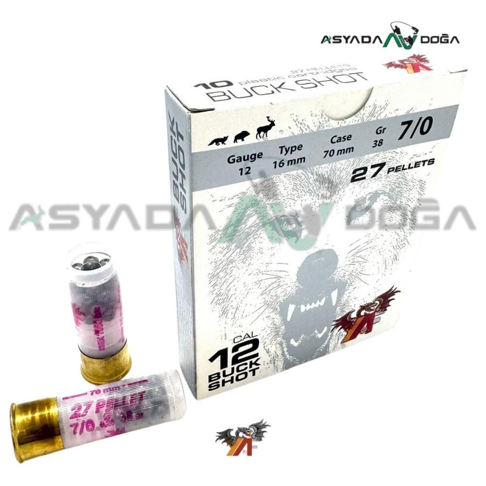 YAF 12 CAL 38 GR BUCKSHOT 27 PELLETS ŞEVROTİN AV FİŞEĞİ