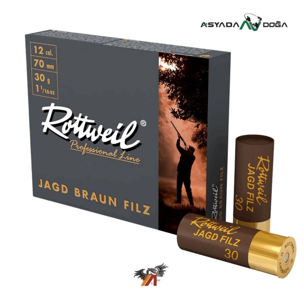 ROTTWEIL 12 CAL 30 GR JAGD BRAUN FILZ KEÇE TAPA AV FİŞEĞİ