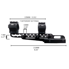 KONUS Ayarlanabilir Cantilever Tüfek Dürbünü Montaj Ayağı