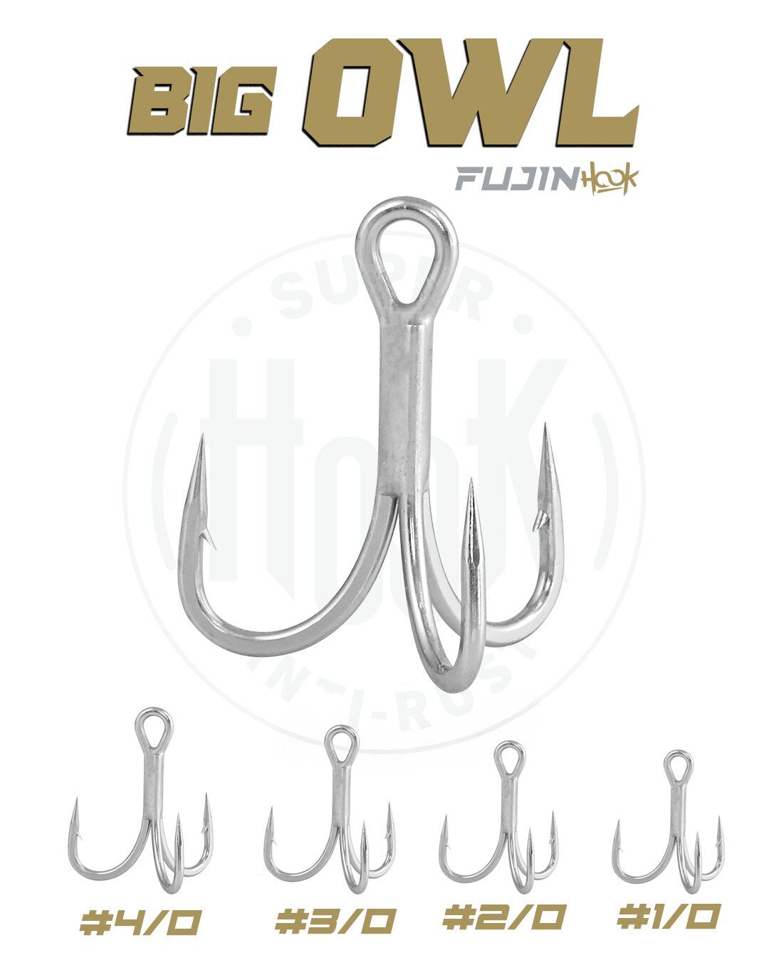 FUJIN UCLU IGNE BIG OWL SUPER ANTI-RUST NO 1/0 6P