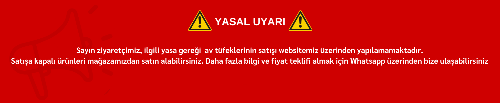 Av Tüfekleri Satışı Hakkında